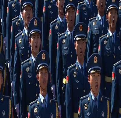 抗战胜利70周年阅兵军乐团、合唱团奏唱歌曲