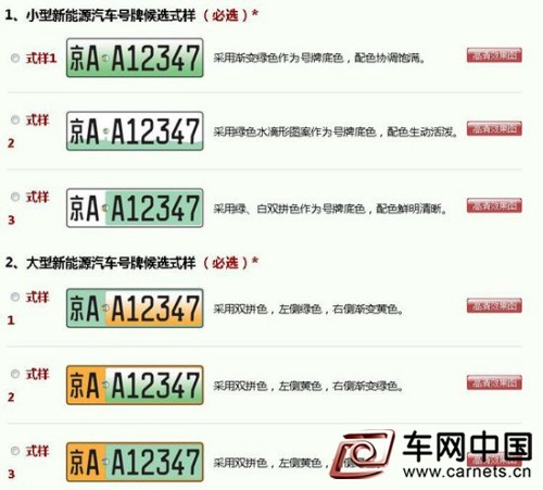 新能源汽车将换发专用号牌